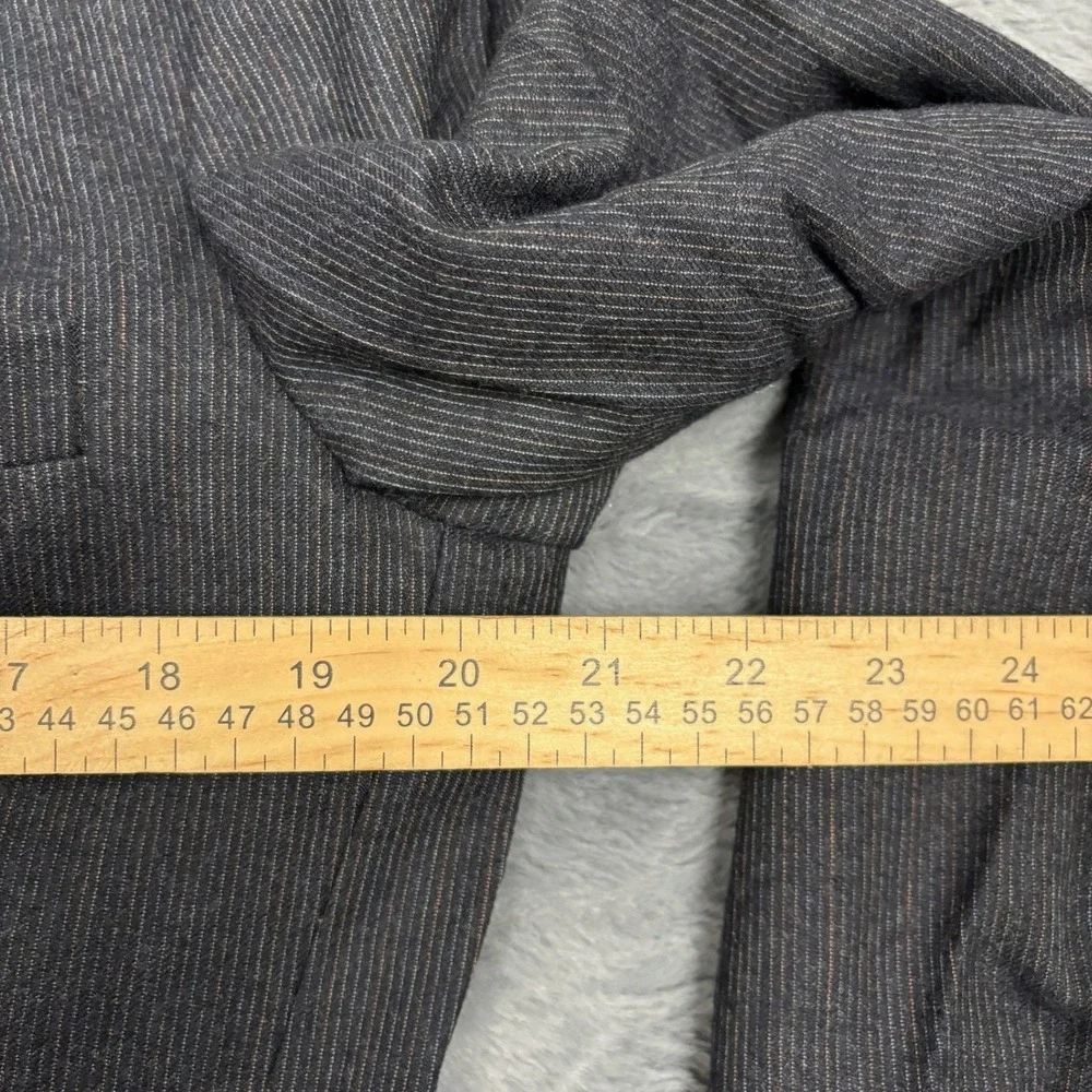 Alfani Vintage Mens Pure New Wool Pinstripe Blazer Made in France Charcoal 42R